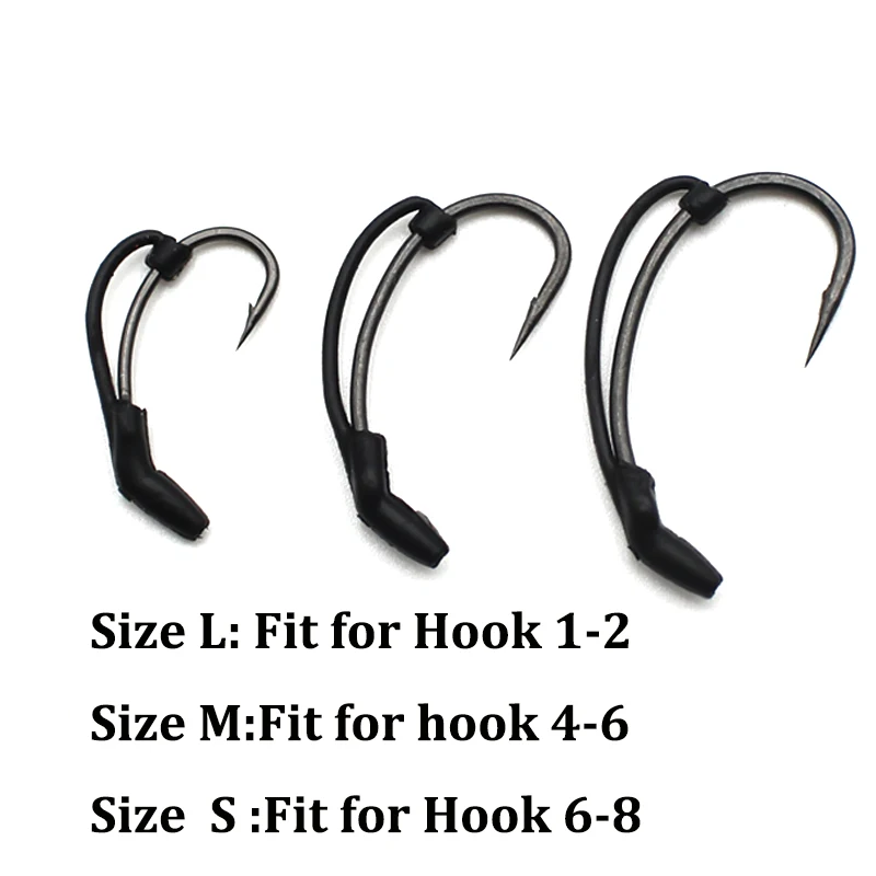 10PCS Carp Fishing Accessories Hook Sleeves Ready D-rig Line Aligner Hair Rigs Zig Rig  Terminal Tackle Connect Pop Up Boilies