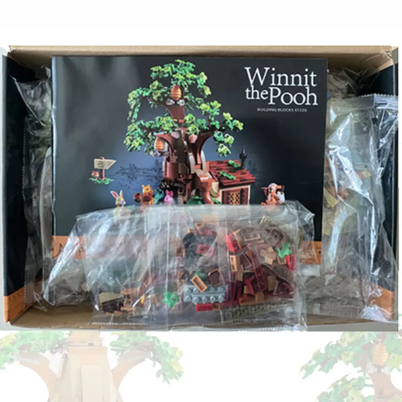 

New IN STOCK Winnie Bear The Pooh Tree House Bear Ideas 1265PCS Building Blocks Bricks Toys Children Gifts Compatible With 21326