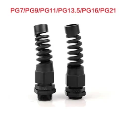 10PCS Anti-bending Electric Cable Gland PG7/PG9/PG11/PG13.5/PG16 Waterproof Plastic Cable Entry Connectors For Wire Nylon Joint