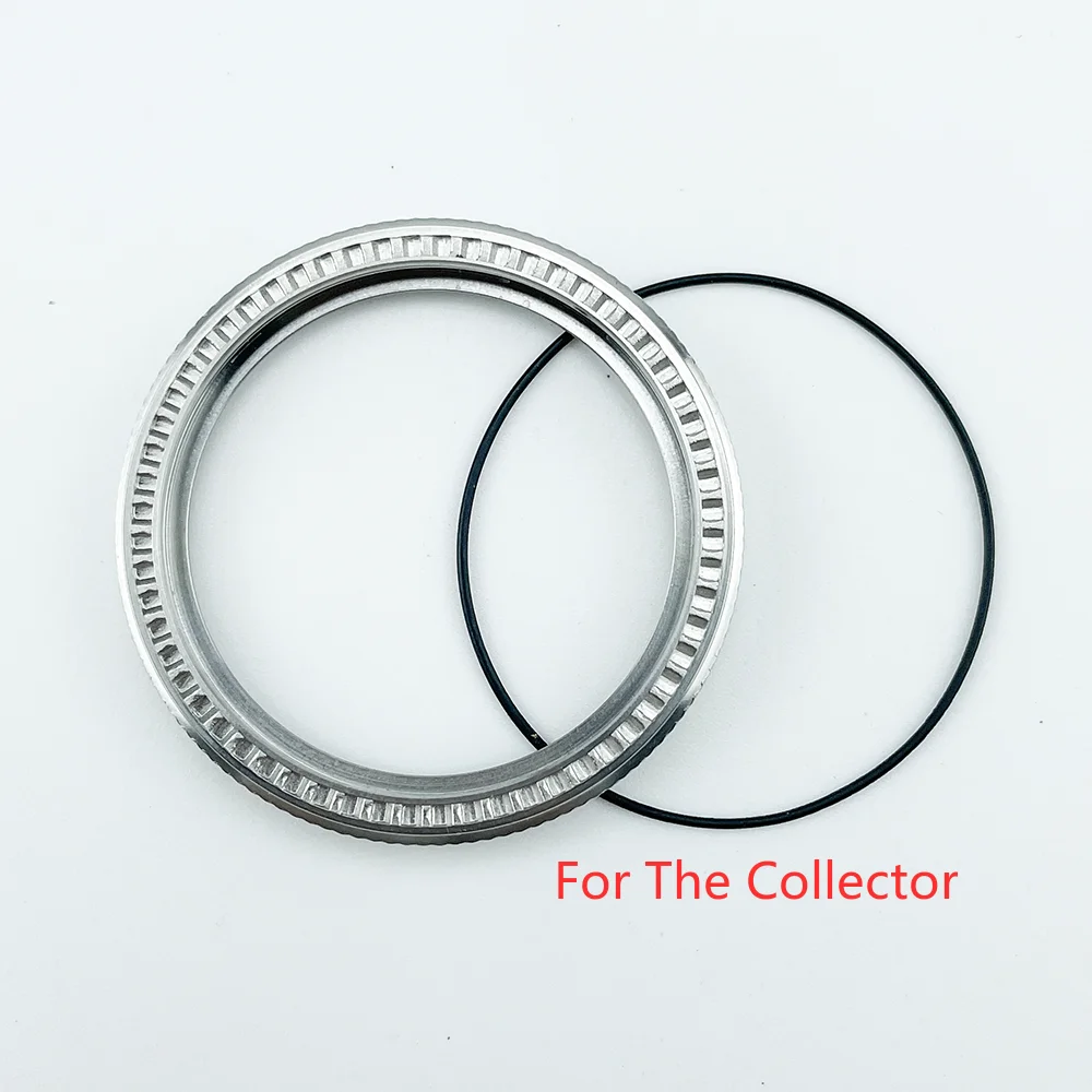 Compatible with SKX007/SKX173/SKX175/SRPD Knurled Bezel Silver Polished Finish 316L Stainless Steel Included Gasket