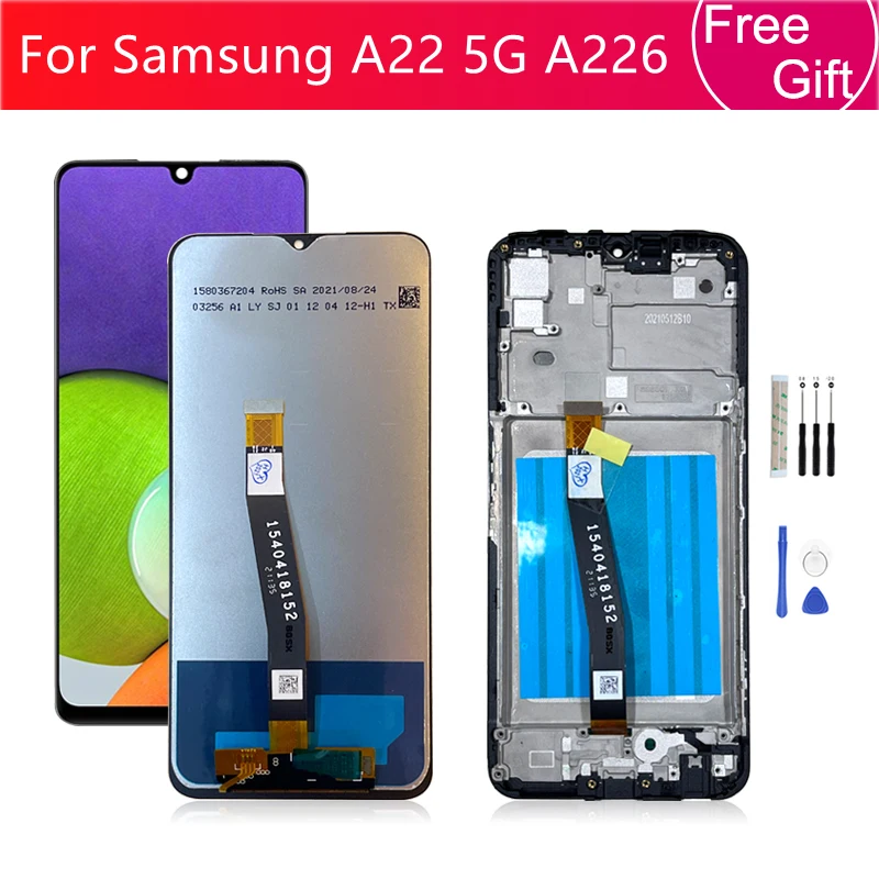 For Samsung Galaxy A22 5G A226 LCD Display Touch Screen Digitizer Assembly For Samsung A226 Lcd Screen Replacement Repair Parts