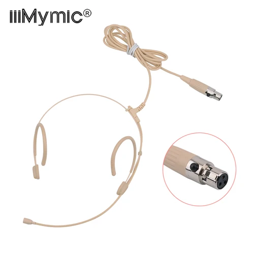 Imagen 1 del producto Versión actualizada condensador de electret auriculares micrófono colgante de oreja 3 pines XLR TA3F para AKG Samson Body Pack Cable grueso