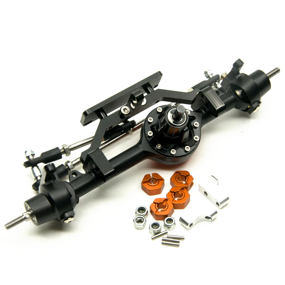 AXSPEED RC Car Front Rear Axle Aluminum Complete Axle #ARB with Screws for 1/10 Axial SCX10 D90 D110 Upgrade Parts