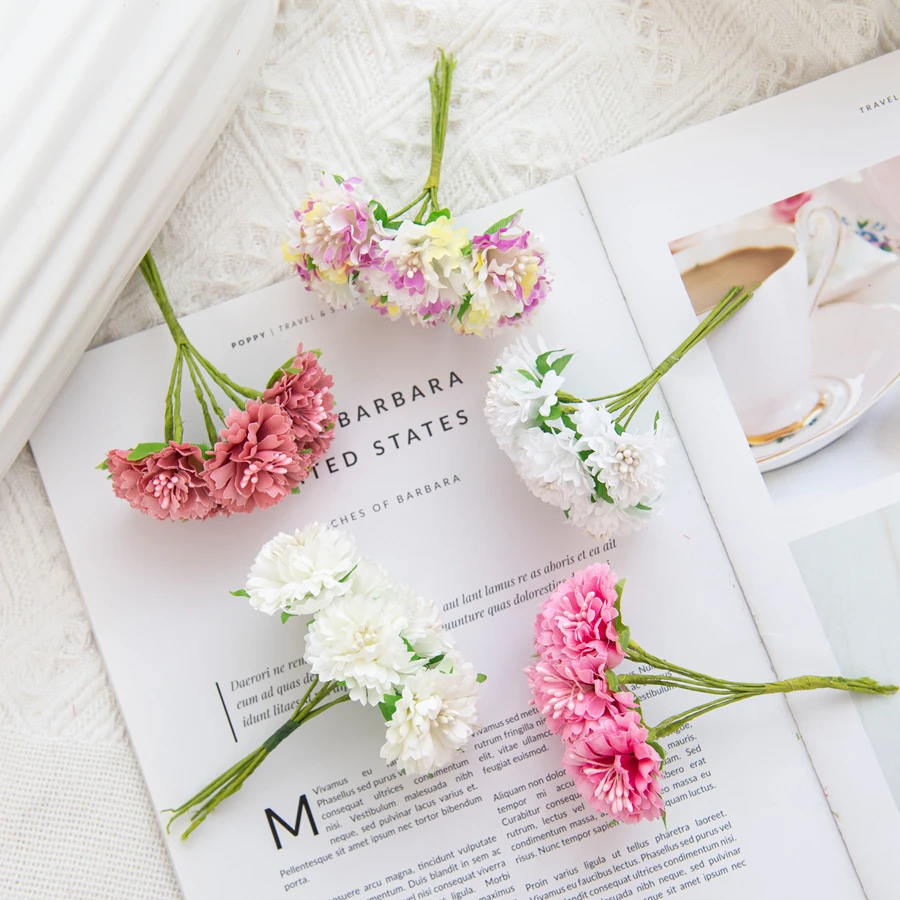 18 Stück Staubblätter-Seidenkaraffen für Scrapbooking, Weihnachtsdekorationen für Zuhause, Hochzeitskränze, DIY-Geschenke, Süßigkeitenboxen, Kunstblumen – Detail 5
