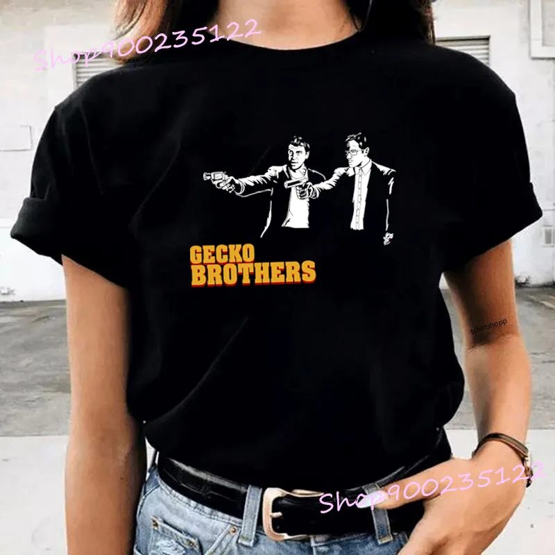 

Harajuku Women T-Shirt Printed Gecko Brothers Punk Summer Female T-shirts Casual Short Sleeve Streetwear Tops Drop Shipping Tee