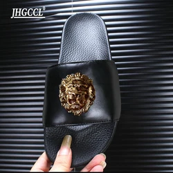 Luxe casual shoes women designer slides Smoking Slipper Leather star slippers fashion Covered leather Slippers G7.27