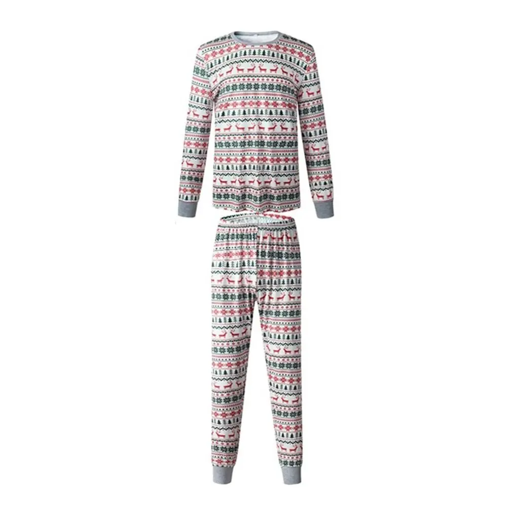 Loungewear Home Nightwear All-match Matching Pajama Christmas Pajama Sets Comfortable Breathable Family Pajama Set Home Clothes