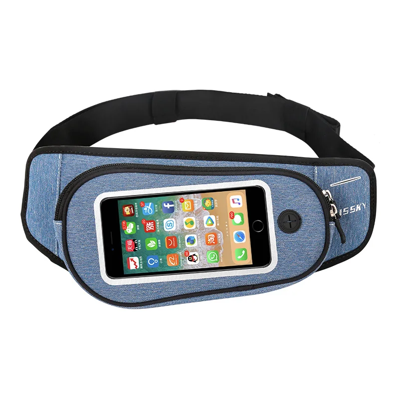 

Haissky Running Belt Waist Bag Sports Fanny Pack For Mobile Phone Gym Fitness Bags Women Men Trail