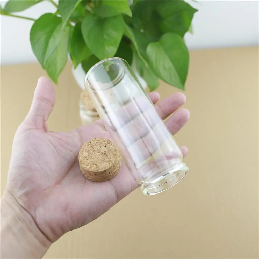 

12pcs/lot 47*120mm 150ml Cork Stopper Glass Bottles Spicy Storage Jar Bottle Containers Glass spice storage Jars Vials DIY Craft