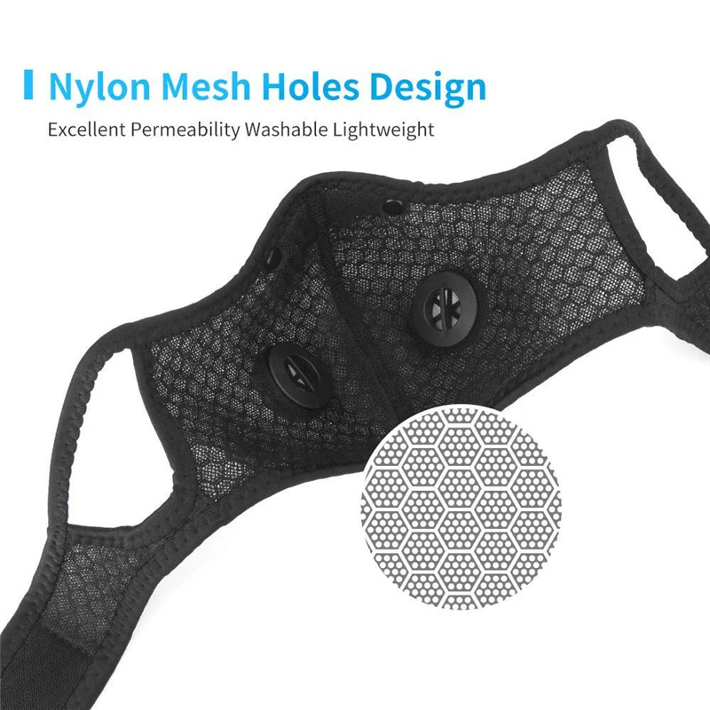 5 Layer Filter Face Mask Washable Mouth Masks With Breathing Activated Carbon Insert Respirator Proof mask mascarilla PM023