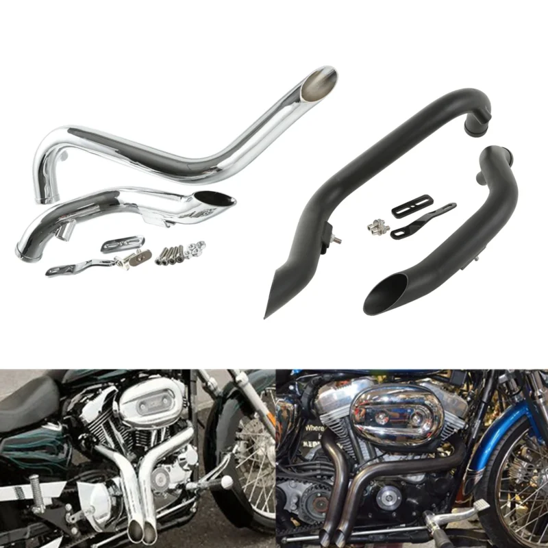 

1.75" Pipes Exhaust For Harley Softail Dyna Sportster XL Touring Heritage Fat Boy Fat Street Bob Wide Glide Road King FXST Drag