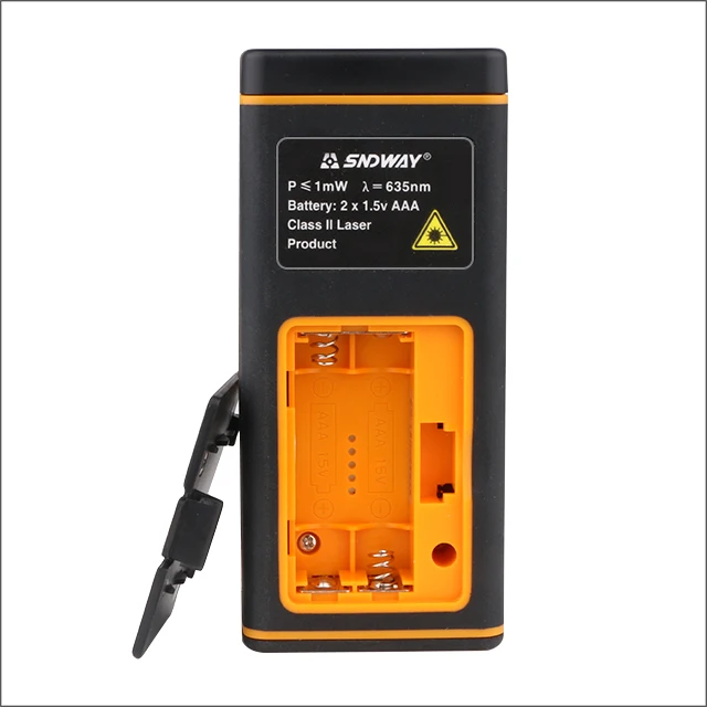 SNDWAY Laser Rangefinder Hunting Rangefinder Digital Mini Range finder Laser Tape Distance Ruler Sensor 50M 100M Distance Meter