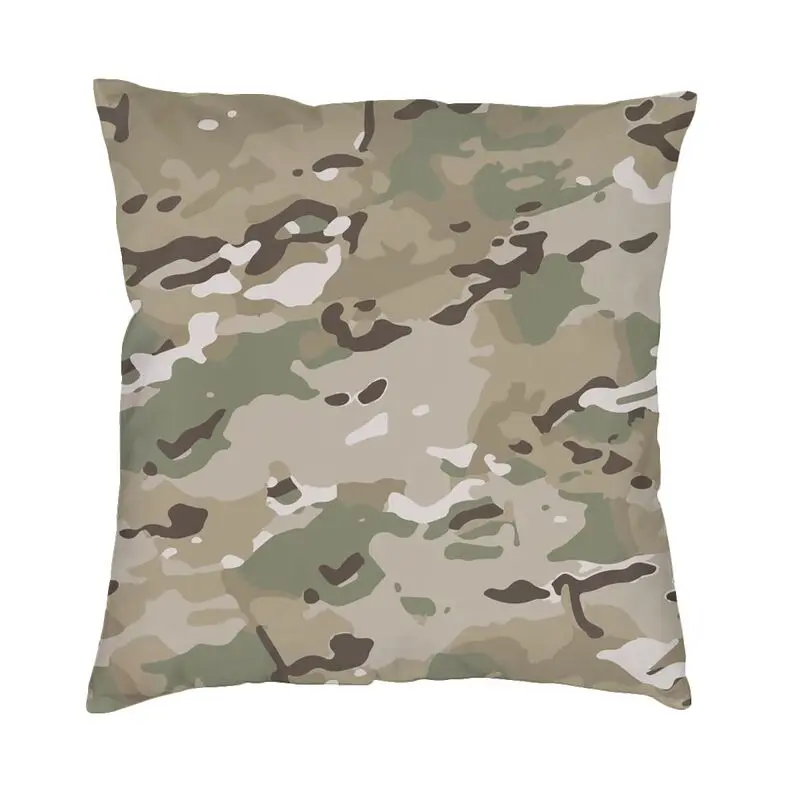 Luxury MultiCam Military Camouflage Cushion Covers 40x40cm Velvet Military Camo Throw Pillow Case for Sofa Car Square Pillowcase