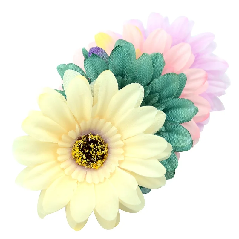 5/30pcs Large Daisy Silk Artificial Dahlia Flower Heads For Wedding Decoration Party DIY Scrapbook Handmade Craft Fake Flowers