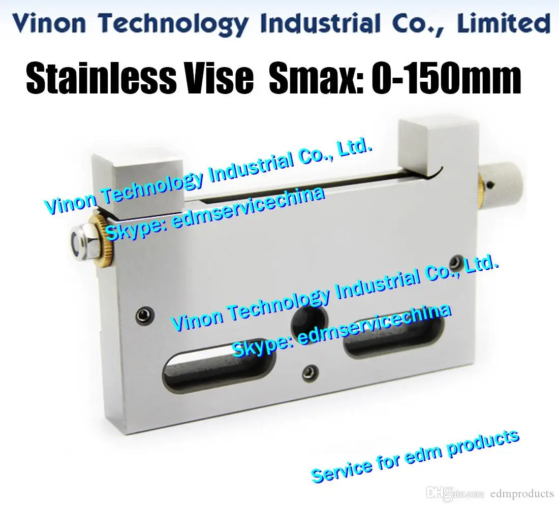 

VISE-150 Precision Stainless Vise Max Open:0-150mm (210Lx125Hx28W), Wire-EDM Vise, Precision Vise of Stainless range 150mm