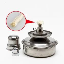 Stainless Steel Alcohol Lamp Explosion-proof Chemical Experimental Apparatus with Cotton Core Tea Ceremony Alcohol Lamp