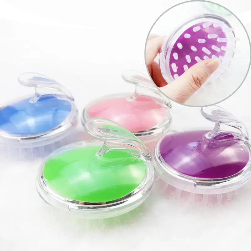 

Plastic Head Massage Brush Round Shampoo Brush Massage Scalp Itching Bathing Cleaning Care Tools Bath Brush LX8853