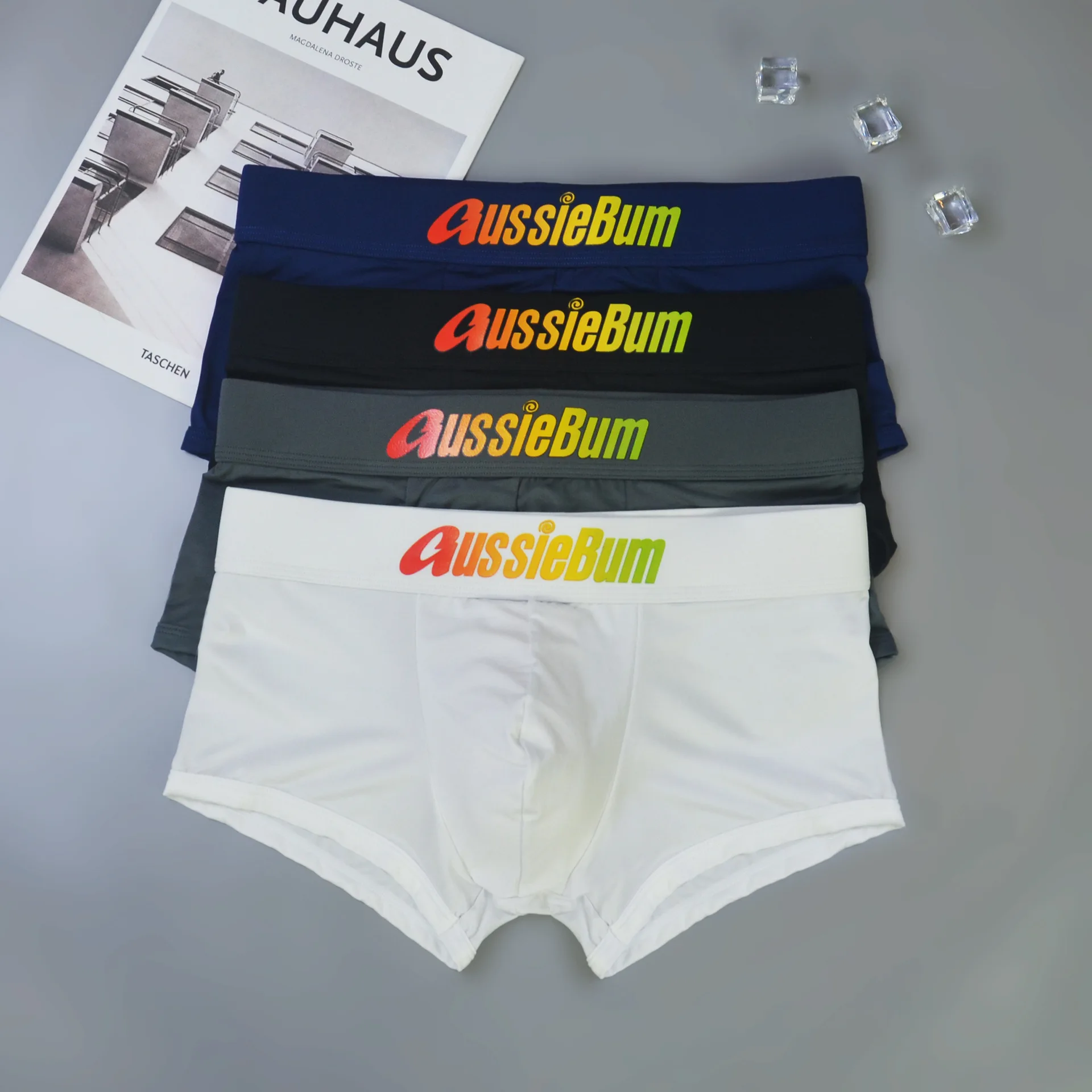 Men‘s Boxers Shorts Sexy Underwear Aussiebum Mens Trunks Male Panties Calzoncillos Slip Men U Convex Pouch Man Underpants M-XXL