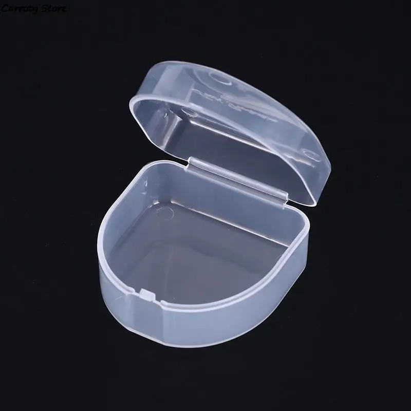 

Transparent Denture Case Organizer Plastic Dental Retainer False Tooth Storage Box Holder Mouthguard Container