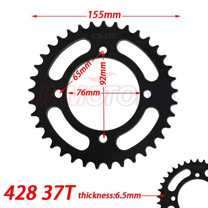 

428 Chains 37T Motorcycle Chain Sprockets Rear Back Sprocket Cog For 110cc 125cc 140cc Dirt Pit Bike