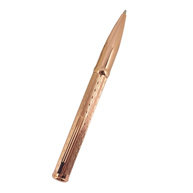 ACMECN Unisex Design Mini Rose Gold Ball Pen Hi-tech Carving Wave style Pattern Portable Pen Stationery Gifts for Birthday