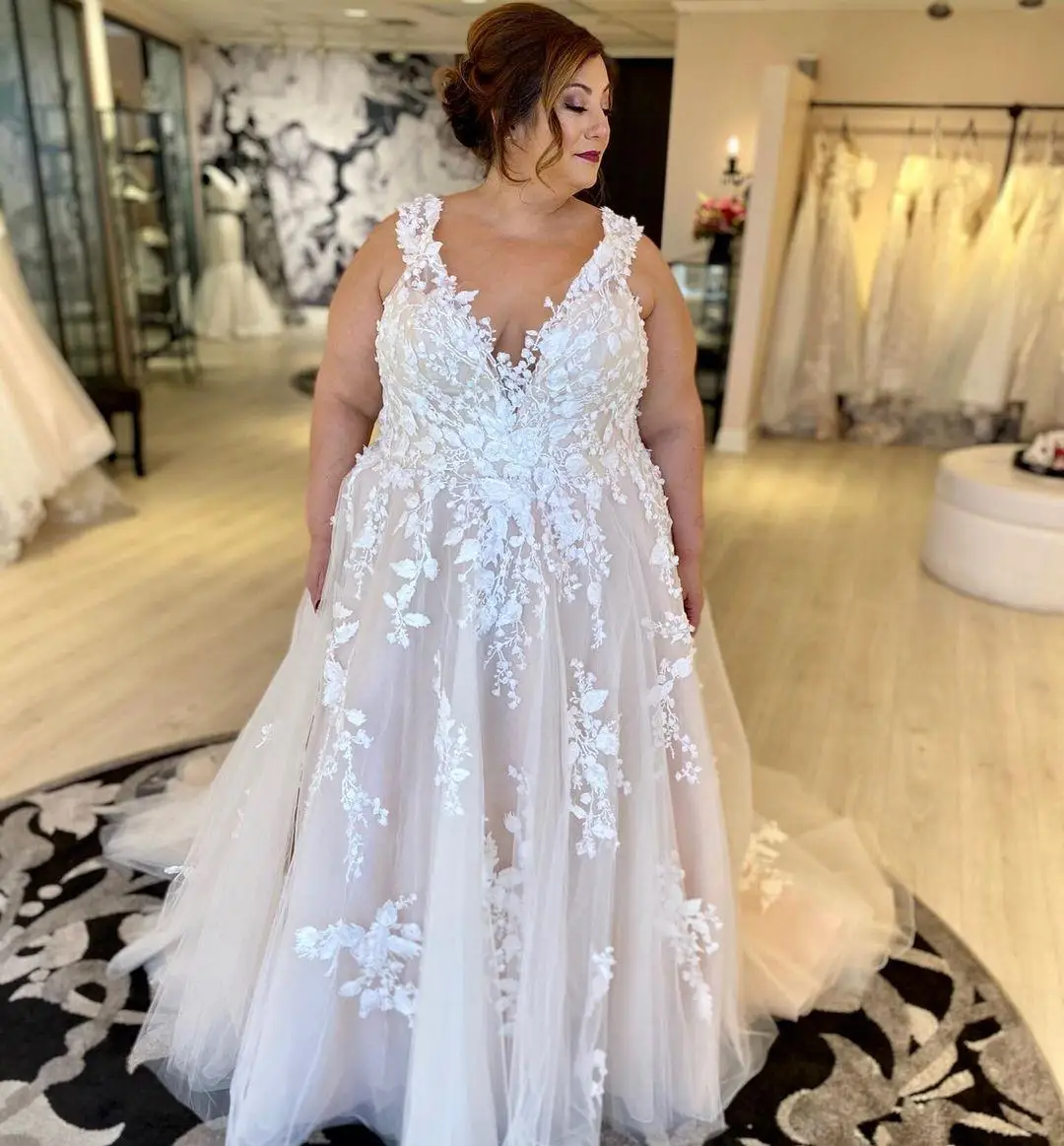 Robe de mariée bohème en dentelle ligne A avec longs voiles pour la mariée, 2023 fibre appliquée, grande taille, robe de patients de pays, sur mesure