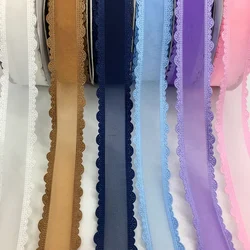 2.5cm 5 yarde nastro di Organza goffrato colorato per fiocchi artigianali fai da te fatti a mano imballaggio floreale regalo di natale Deco di nozze di pasqua