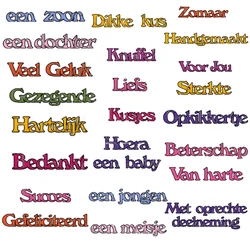 Basic Netherlands Dutch Phrases Diecut Cutting Dies for Scrapbooking Cards Making Crafts Supplies New 2020 Mould Dies