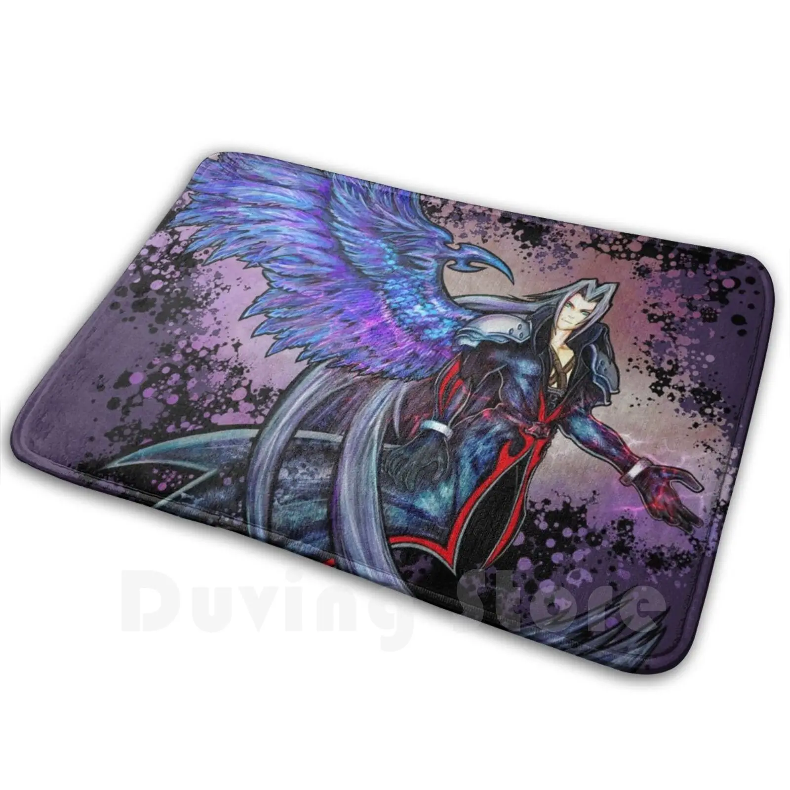 Kh Owa-alfombra de suelo antideslizante para dormitorio, alfombrillas de dormitorio, Sephiroth Kingdom Hearts Kh2 Ff7, One Winged Angel Final Fantasy Vii