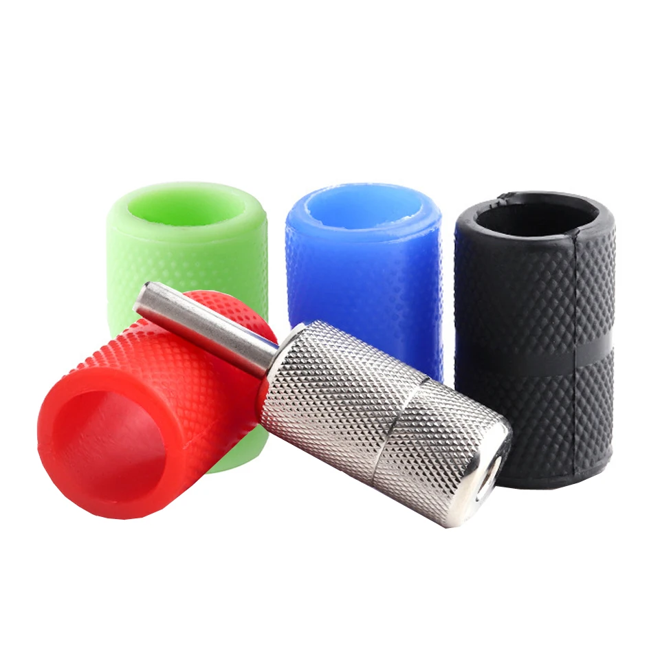 Cubierta de mano suave de silicona, tubo de mango para agarre de tatuaje, resistente al deslizamiento, pistola de tatuaje, accesorio de suministro, 25mm, 1 ud.