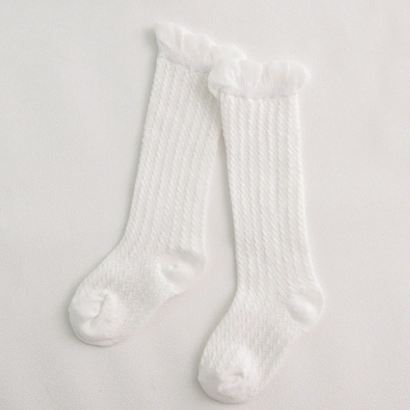 Lot de 3 paires de chaussettes fines pour bébé, au-dessus du genou, tube haut, pour enfants, nouvelle collection d'été