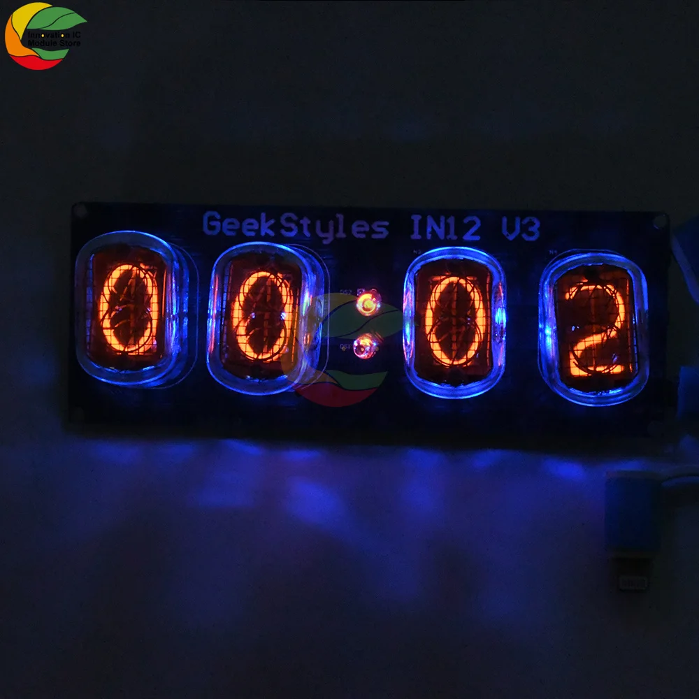 Micro USB IN12 IN-12 PCBA LED DIY Retro Clock Module Nixie Tube Micro USB 5V 1A Digital LED Clock Circuit Board PCBA DIY Kit