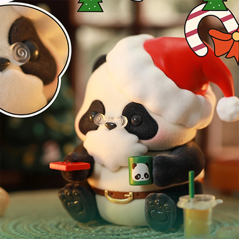 Panda Roll Christmas Limited MERRYCHRISTMAS Series Anime Action Figure Guess Bag Ornament Figurines Home Decor Desktop Dolls