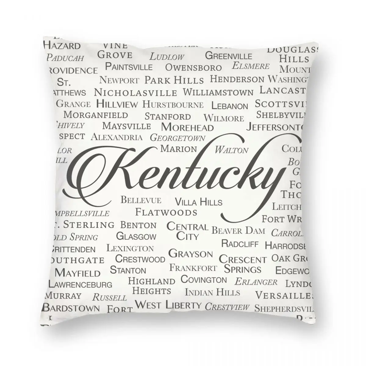 Kentucky Square Pillowcase Polyester Linen Velvet Printed Zip Decorative Sofa Cushion Cover Wholesale 45x45