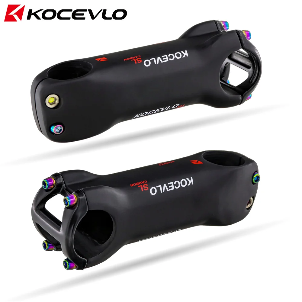 KOCEVLO SL SPEED T800 Carbon Stem 6Degree 28.6/31.8MM Carbon Road Bike Stem MTB Bicycle Stems Positive Negative Cycling Parts