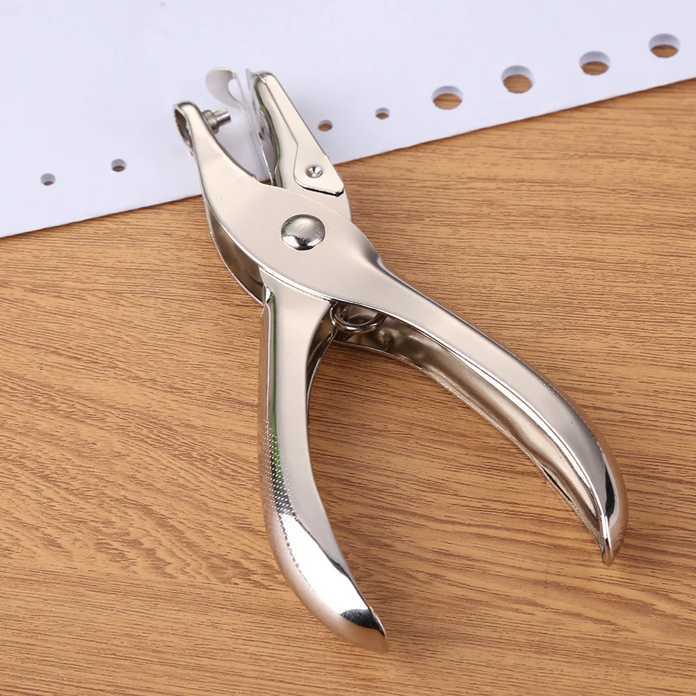 Kim Loại 1 Lỗ Puncher Cầm Tay Giấy Đục Lỗ Biên Giới Thêu Sò Cho Trang Sức Bông Tai Vòng Cổ Thẻ Dụng Cụ Khoét Lỗ