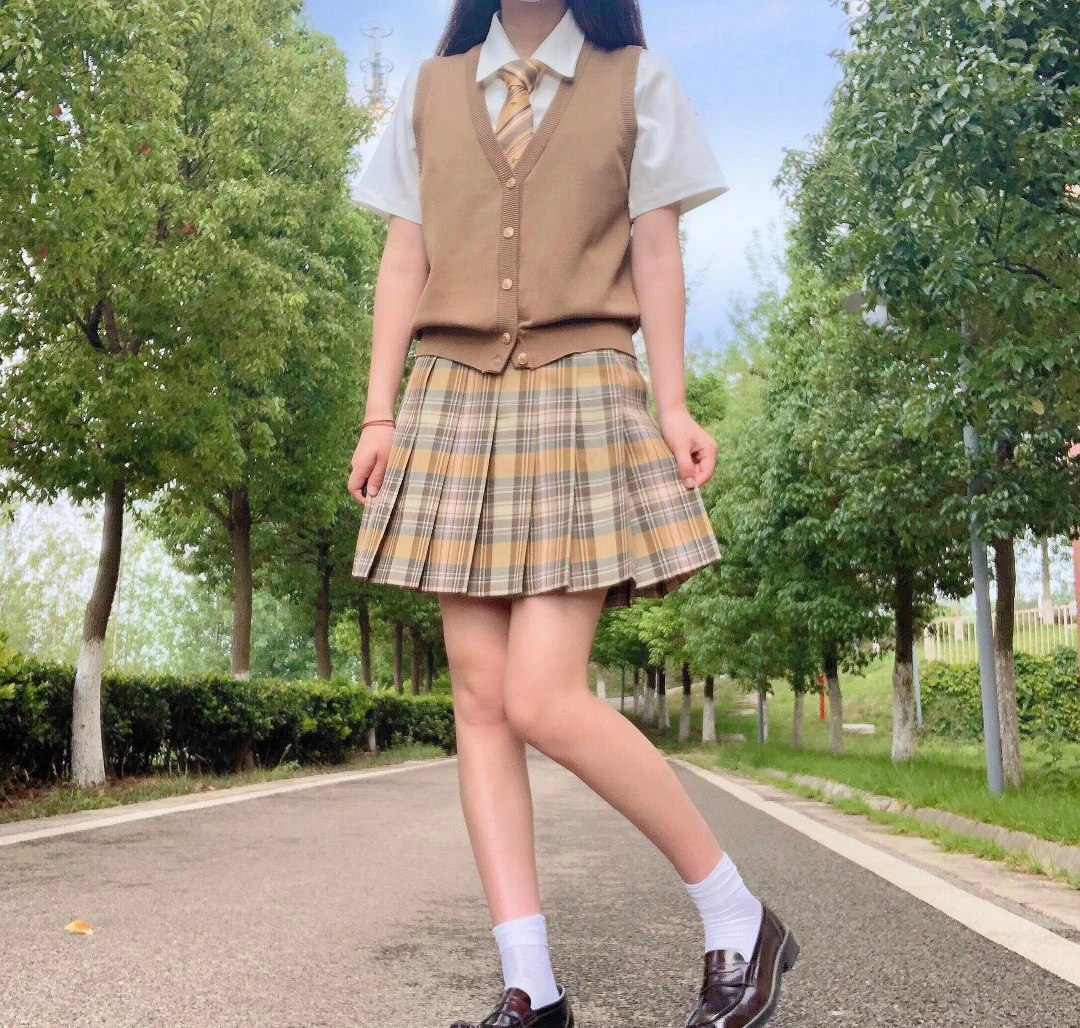 japanese school uniform  Solid Color JK Knitted Vest school girl uniform  JK Sweater Coat japanese school uniform womens