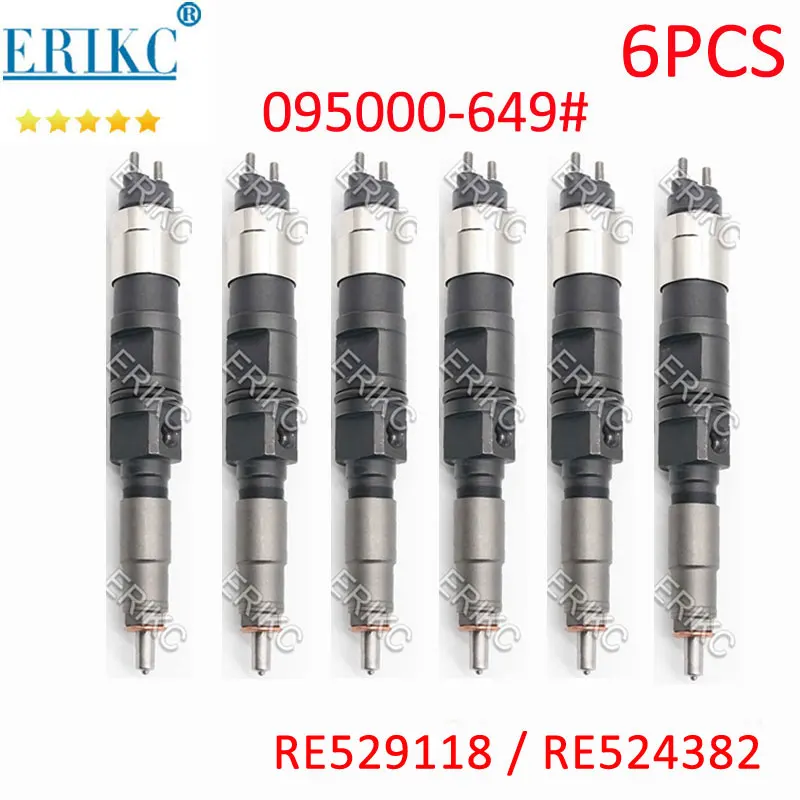 

RE529118 RE524382 Sprayer Nozzle 095000-6490 095000-6491 Common Rail Diesel Fuel Injector for JOHN DEERE D7430 Engine 6068HL482