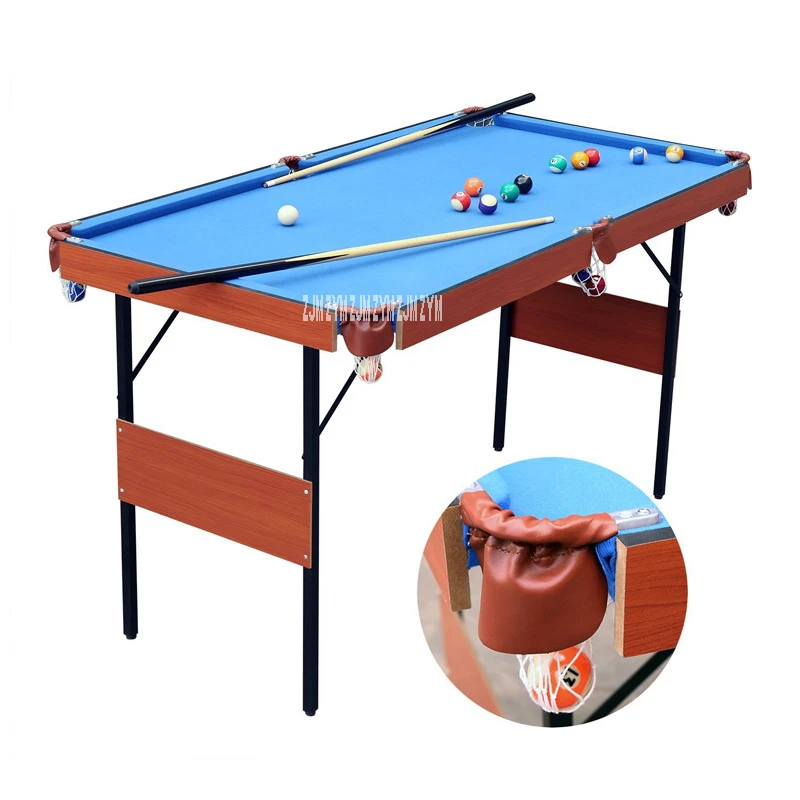 TP-5425 Indoor Sports 1. 4m Children's Billiards Table Sets Density Board Velvet Cloth Mini Foldable Home Desktop Pool Table