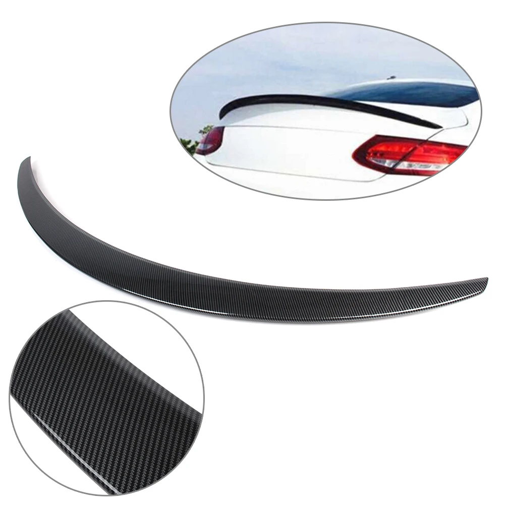 

Carbon ABS Car Tail Lip Splitter Rear Trunk Wing For Mercedes-Benz C-Class C205 C200 C300 Coupe 2016 2017 2018 2019 2020 2021