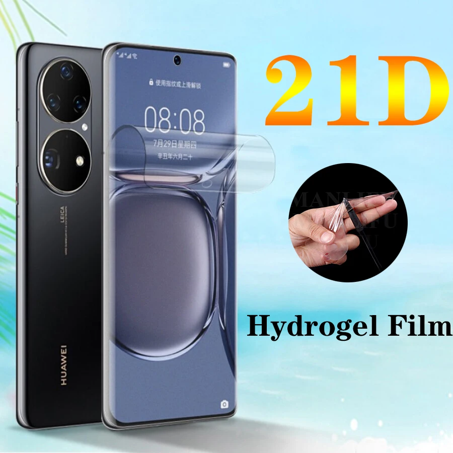 3D Front Back Hydrogel Hydrogel Film For Huawei P40 P50 P30 P20 Mate 20 Nova 5 Pro Honor 50 20 Pro Protective Screen Protector