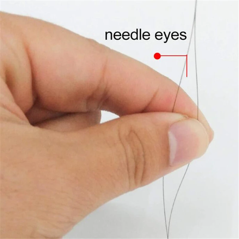 Big Eye frisado Threading Pins, dobrável Beading, Agulhas Abertas, Pulseira DIY Cord, Colar Jóias Fazendo Ferramentas, feito à mão, 5Pcs