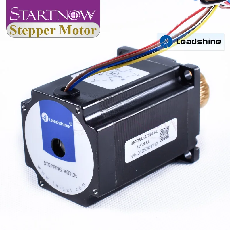 Startnow NEMA23 Stepping Motor 573S15-L With Synchronous Pulley 5.8A Axis Diameter 8mm 6 Wires Leadshine Stepper Motor