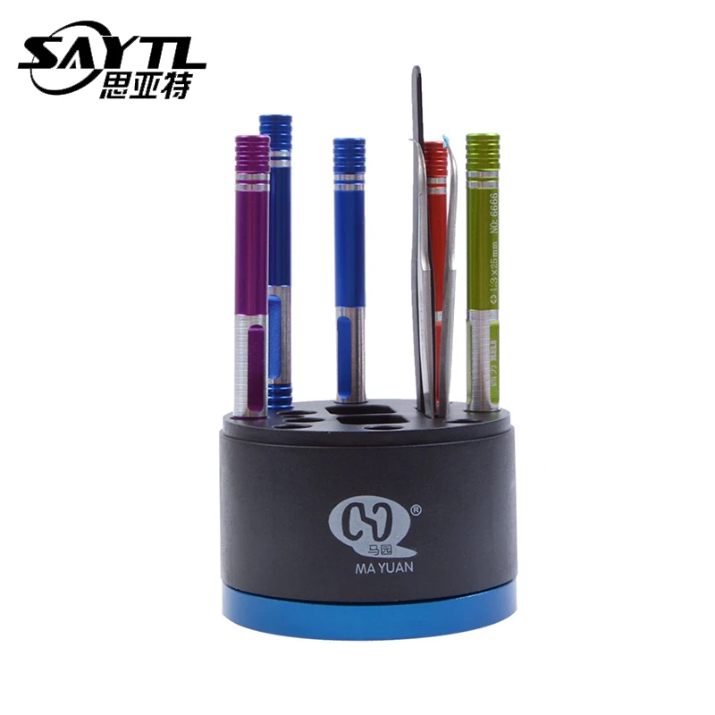 Tool Box di stoccaggio Vite Cacciavite Pinzette coltello cassetta Degli Attrezzi Scatola di Immagazzinaggio per La Riparazione di Strumenti di Strumenti di Riparazione di Rotazione di 360 Gradi