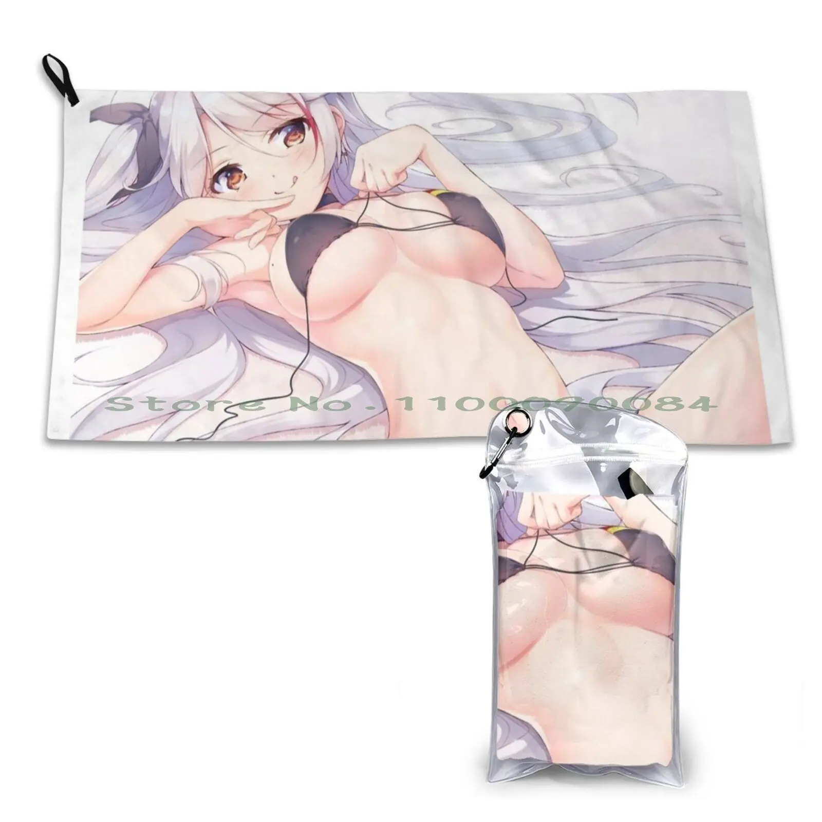 Prinz Eugen-Azur Lane Quick Dry Towel Gym Sports Bath Portable Cute Waifu Anime Manga Funny Cool Lewd Oppai Cooking Maid Japan