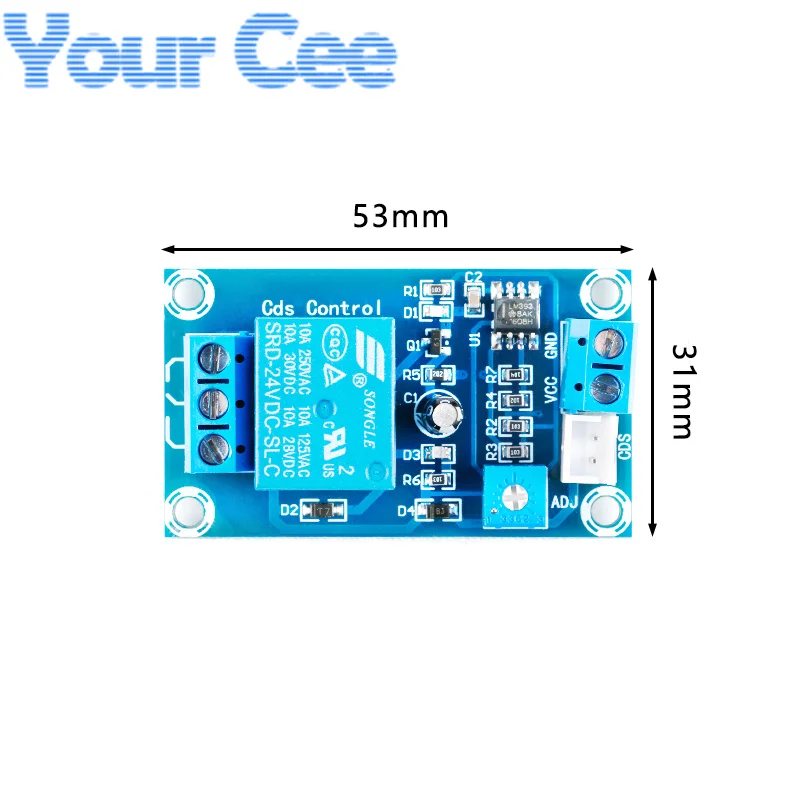 XH-M131 DC 5V 12V 24V Light Control Switch Photorelay Photoresistor Relay Module Detection Sensor brightness Automatic Control