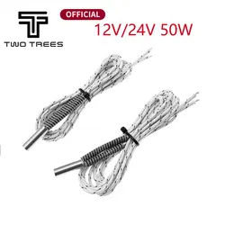 1M Length Heating Tube 6*20mm12V/24V 50W Ceramic Cartridge Heater For 3D Printer SP-3 SP-5 Plus V6 J-head Hotend Head
