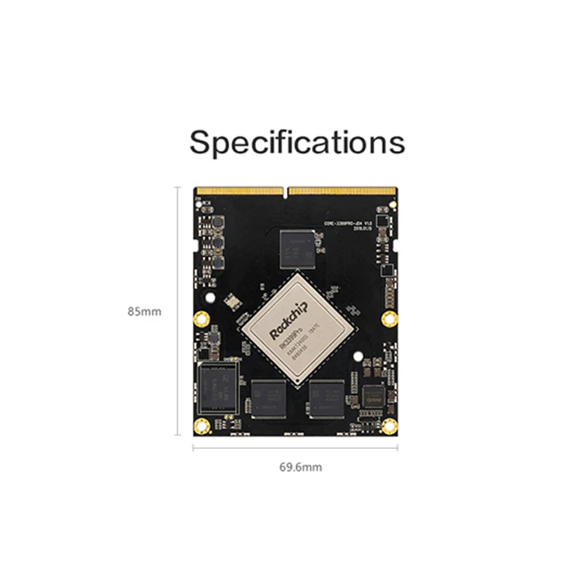 Carte de base RK3399PRO, processeur AI haute performance, prise en charge NPU, cadre AI multiple, interface d'extension Johanna, 6 cœurs