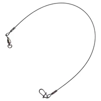 5 unids/lote líder de alambre de acero con sedal de pesca antimordida giratorio 15kg 30cm accesorio de pesca correa Olta Leadcore