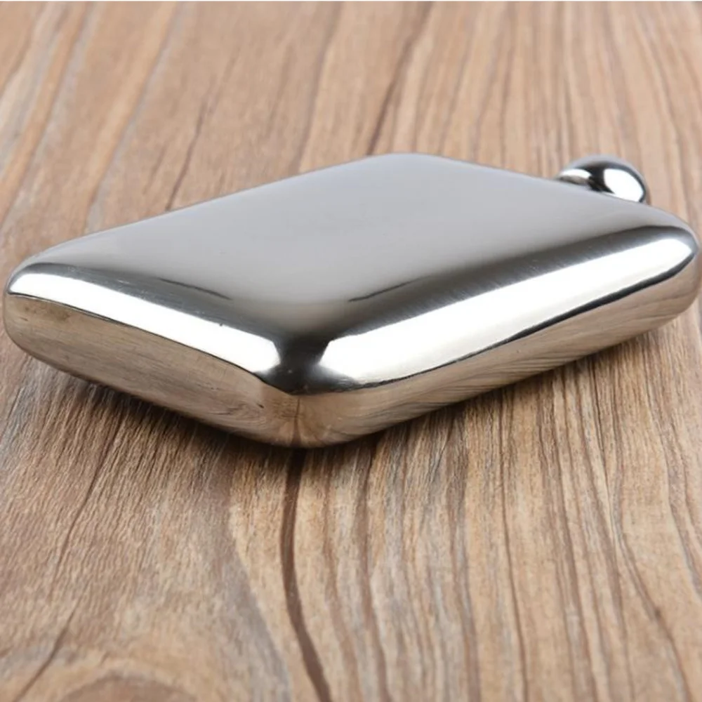 20pcs 6oz Hip Flasks Portable Mirror Face Whisky Alcohol Hip Flask Liquor Wine Pocket Bottle Pots Drinkware Stainless Steel